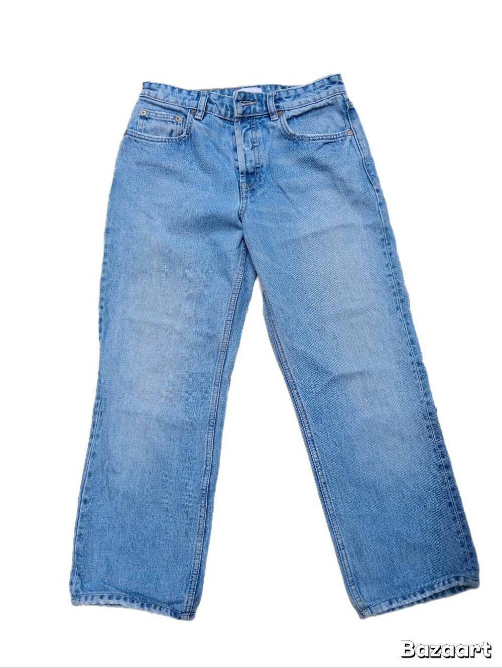 Zara Women's Denim Blue Midrise Straight Leg Jeans | Sz 6